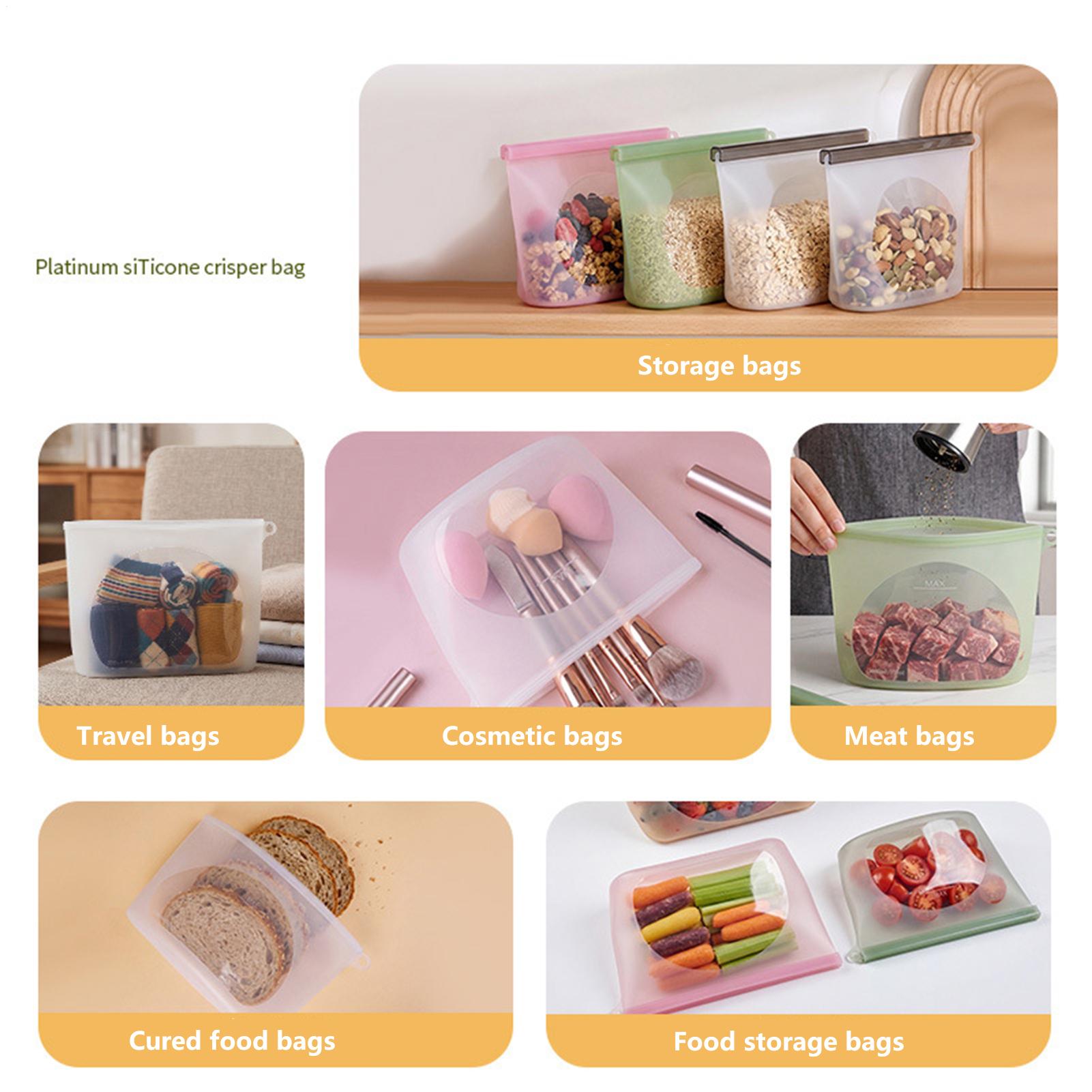 Ziploc Food Storage - Wiederverwendbare Lebensmittel-Aufbewahrungsbeutel, 1000 ml, hochtemperaturbeständig, beschreibbarer