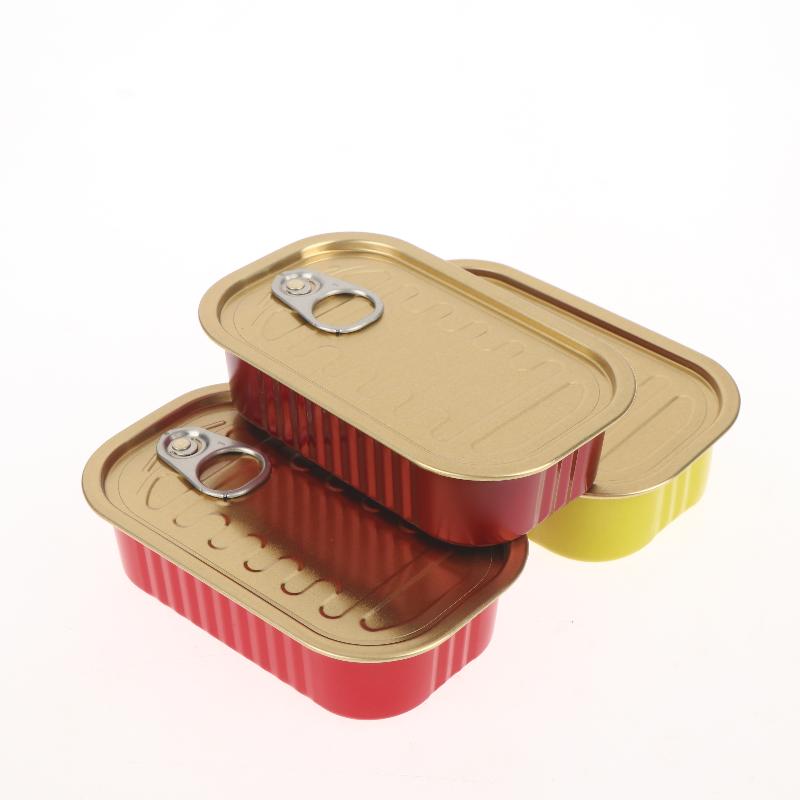 Food Storage Metal Box - 2 Stück rechteckige leere Mini-Blechdosen aus
