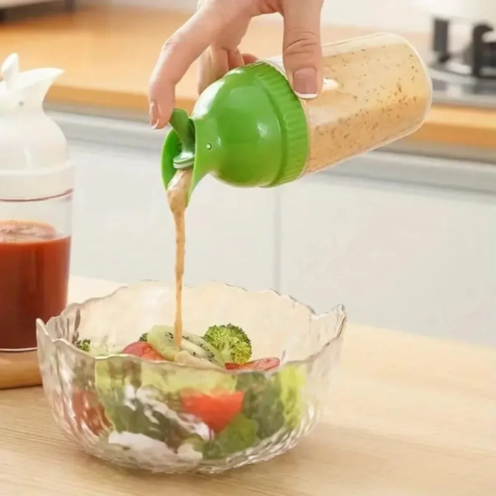 Salad Dressing Bottle - Neuigkeiten Küchenhelfer, auslaufsicherer Salatdressing-Shaker, 200 ml,