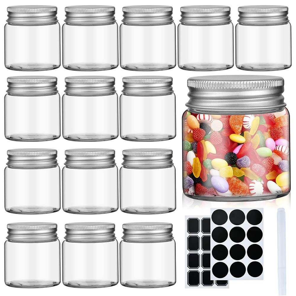 Food Storage With Glass Lids - 2 Unzen Mini-Einmachgläser, breite Öffnung, Klarglasgläser