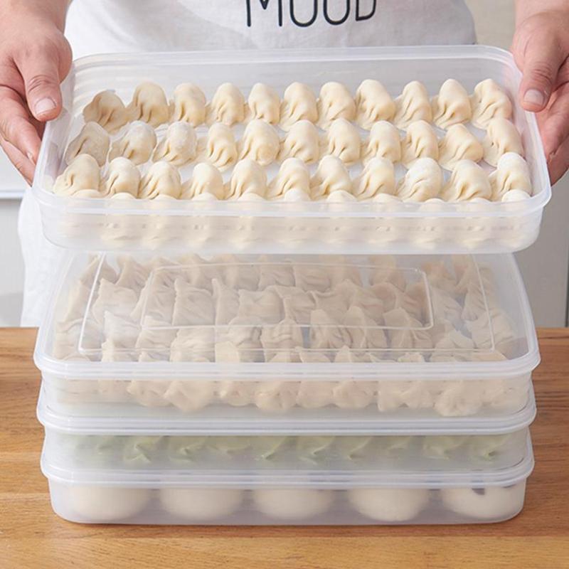 Food Storage Jars Plastic - Transparente Küchen-Aufbewahrungsbox Kühlschrank-Organizer Lebensmittelechte Kunststoffbehälter für