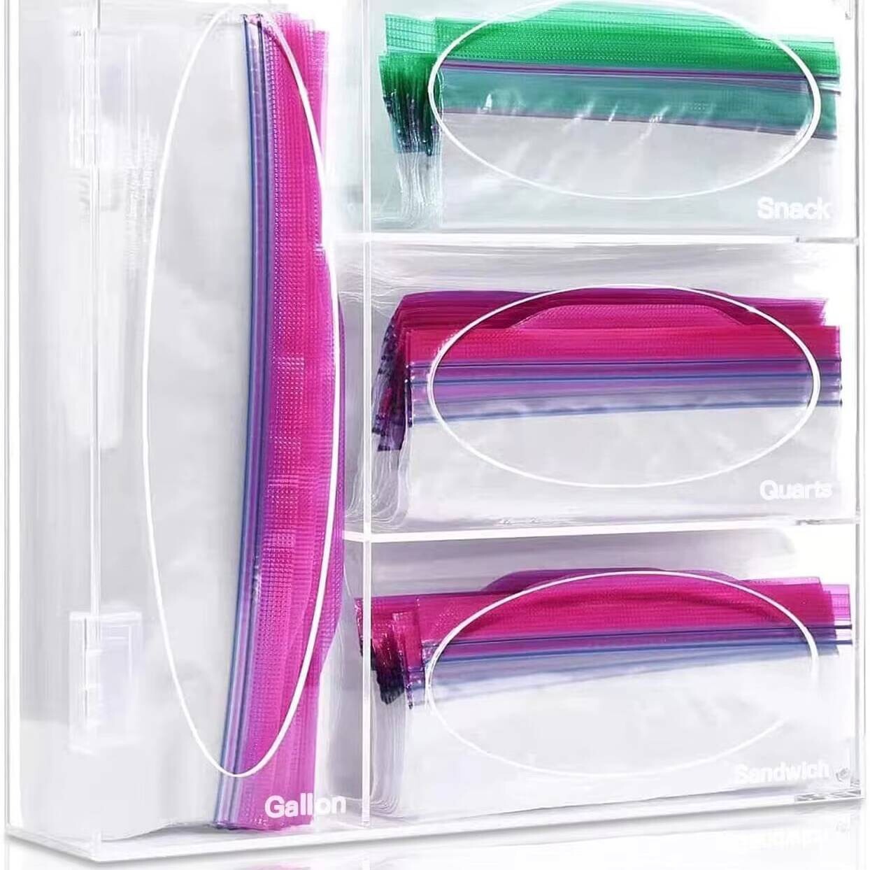 Food Storage Lock Box - 4-lagiger Reinigungs-Aufbewahrungsorganisator, Acryl-Aufbewahrungstasche für Lebensmittel, Organizer,