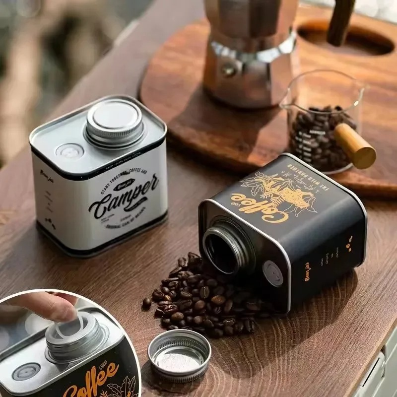Food Storage Metal Box - Kaffeebohnen-Vorratsdose für Outdoor-Camping, Eisenbox, Lebensmittelgeeignete Verpackung,