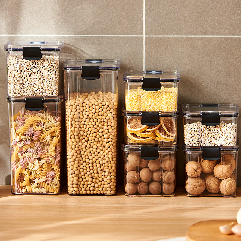 Food Storage Jar Set - Versiegelte Vorratsdosen Küchen-Getreideaufbewahrung Großer Behälter Feuchtigkeitsbeständige