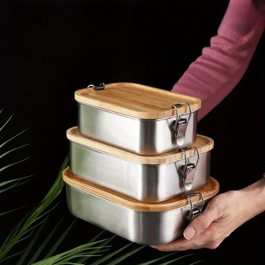 Food Storage Box Stainless Steel - Neue Lunchbox aus Edelstahl 304 mit