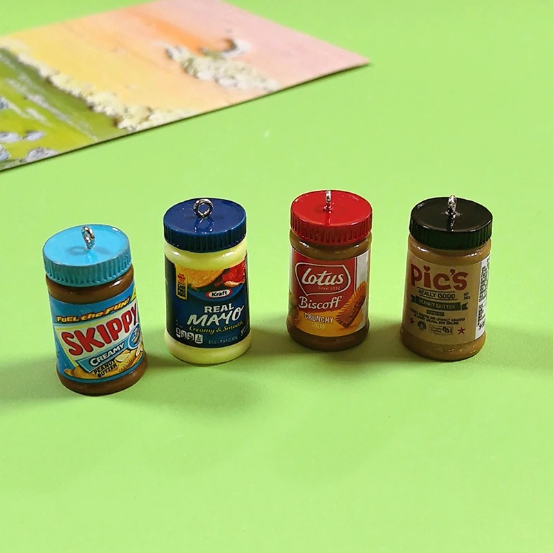 Salad Dressing Bottle - 3D Miniatur Großer Salat Erdnussbutter Harz-Anhänger