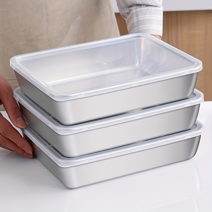 Food Storage Stainless Steel Containers - 1-3 Stück Edelstahl-Lebensmittelbehälter Luftdicht BPA-frei Küchen-Organizer