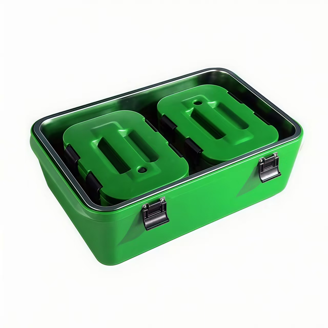 Food Storage To Keep Warm - Hochleistungs-Lebensmittelbehälter-Set (4-teilig) aus Edelstahl, rechteckig, 10L,