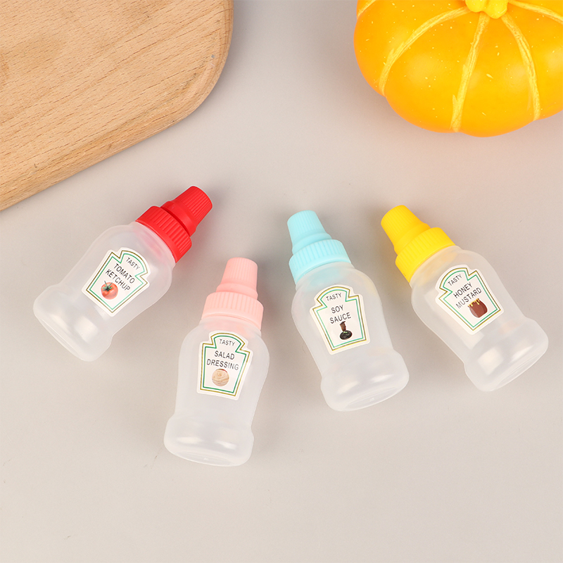 Salad Dressing Bottle - 4-teiliges Set Mini-Saucenflaschen für Ketchup, Honig,