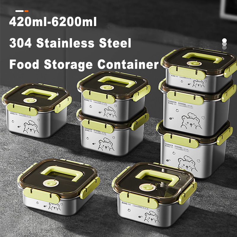 Food Storage Box Stainless Steel - COOKER KING 420 ml-6200 ml Lebensmittelaufbewahrungsbehälter