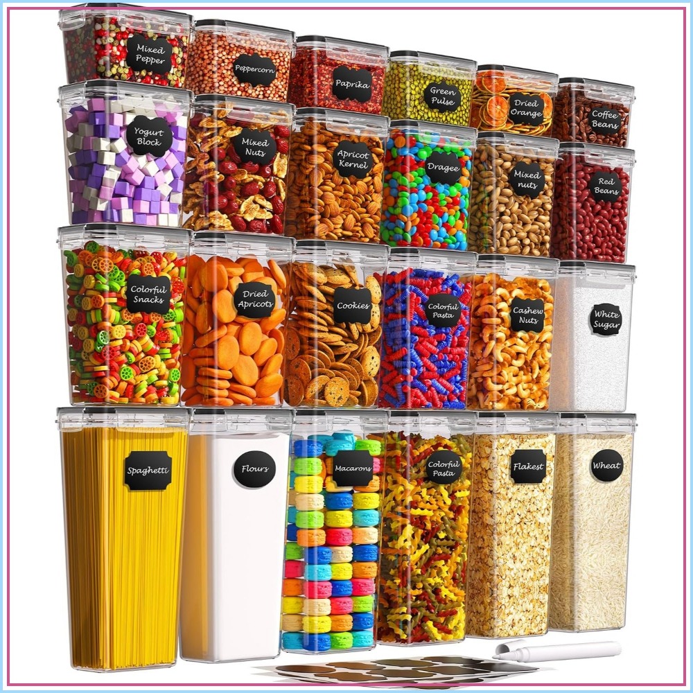 Food Storage Containers - 24 Stück Luftdichte Lebensmittelbehälter mit Deckeln,