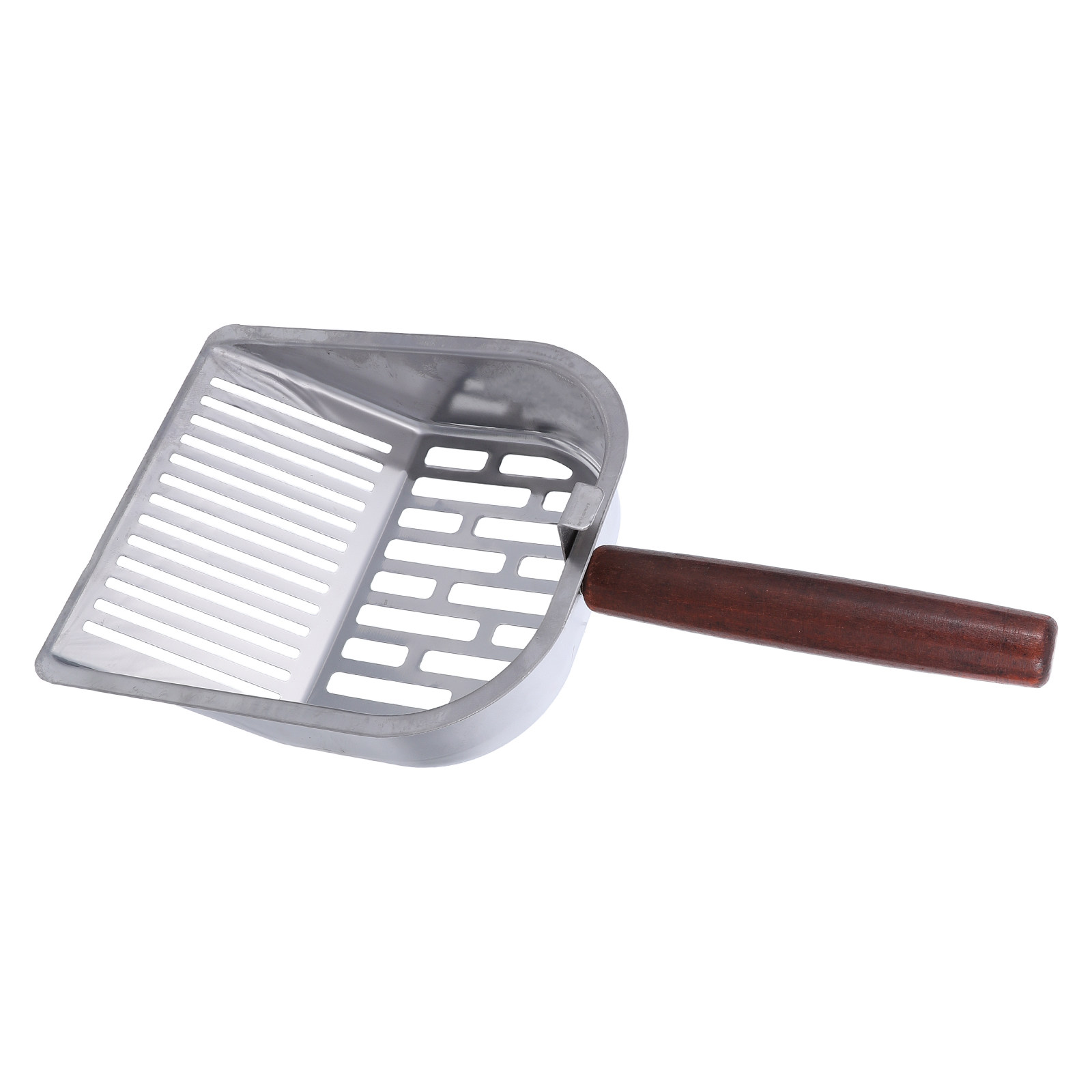 Food Storage With Scoop - Robuste Metall-Katzenstreuschaufel aus Edelstahl mit ergonomischem