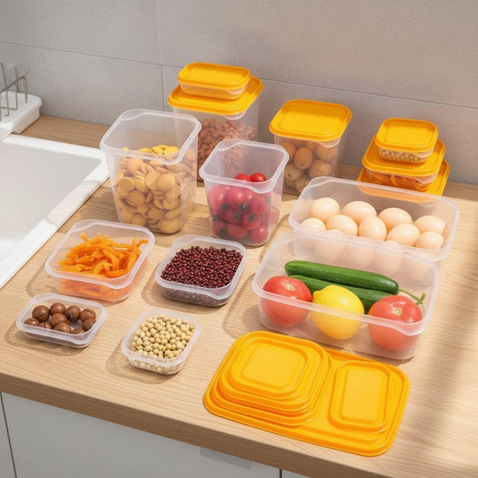 17-teiliges Kühlschrank-Aufbew – Food Storage Containers Bewertung und Preis