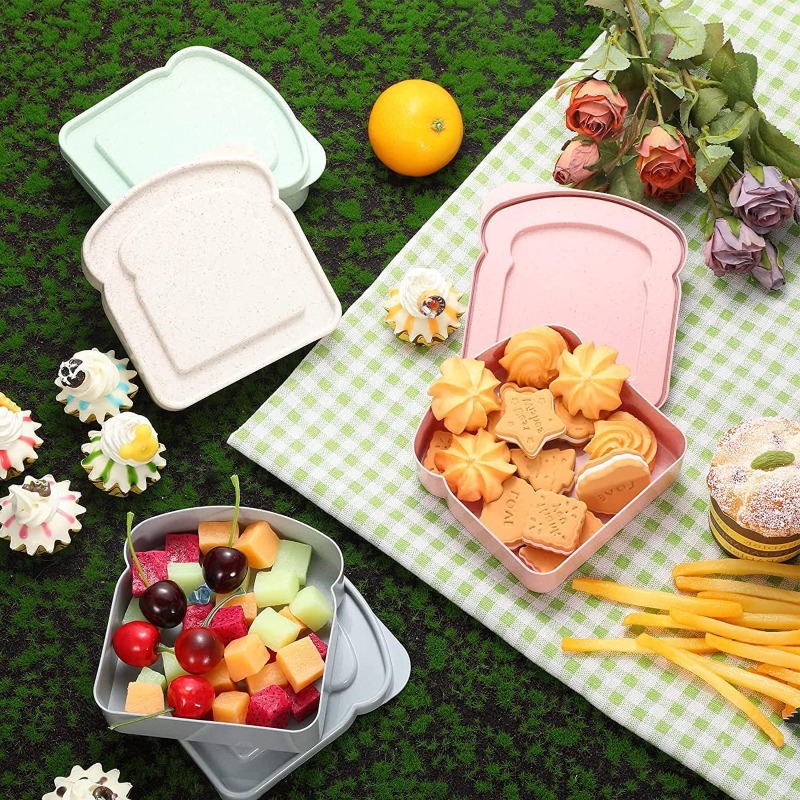 1/4 stücke Sandwich Container  – Food Storage Jars Plastic Bewertung und Preis