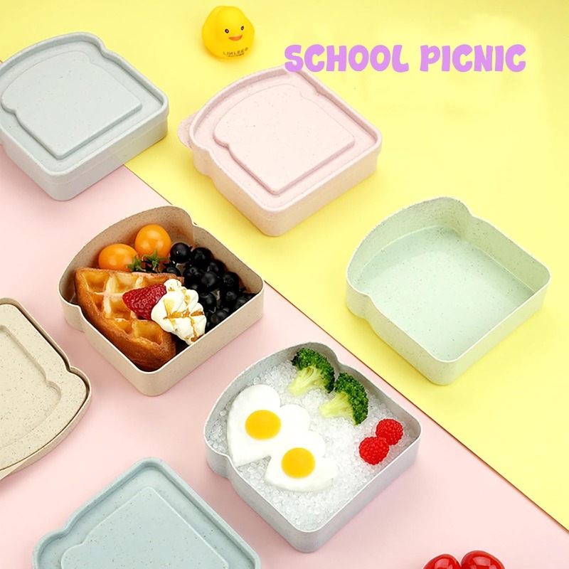 1/4 stücke Sandwich Container  – Food Storage Jars Plastic Bewertung und Preis