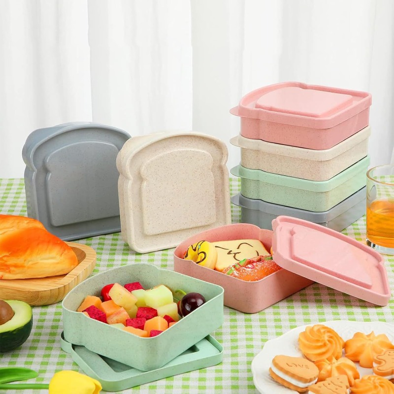 1/4 stücke Sandwich Container  – Food Storage Jars Plastic Bewertung und Preis