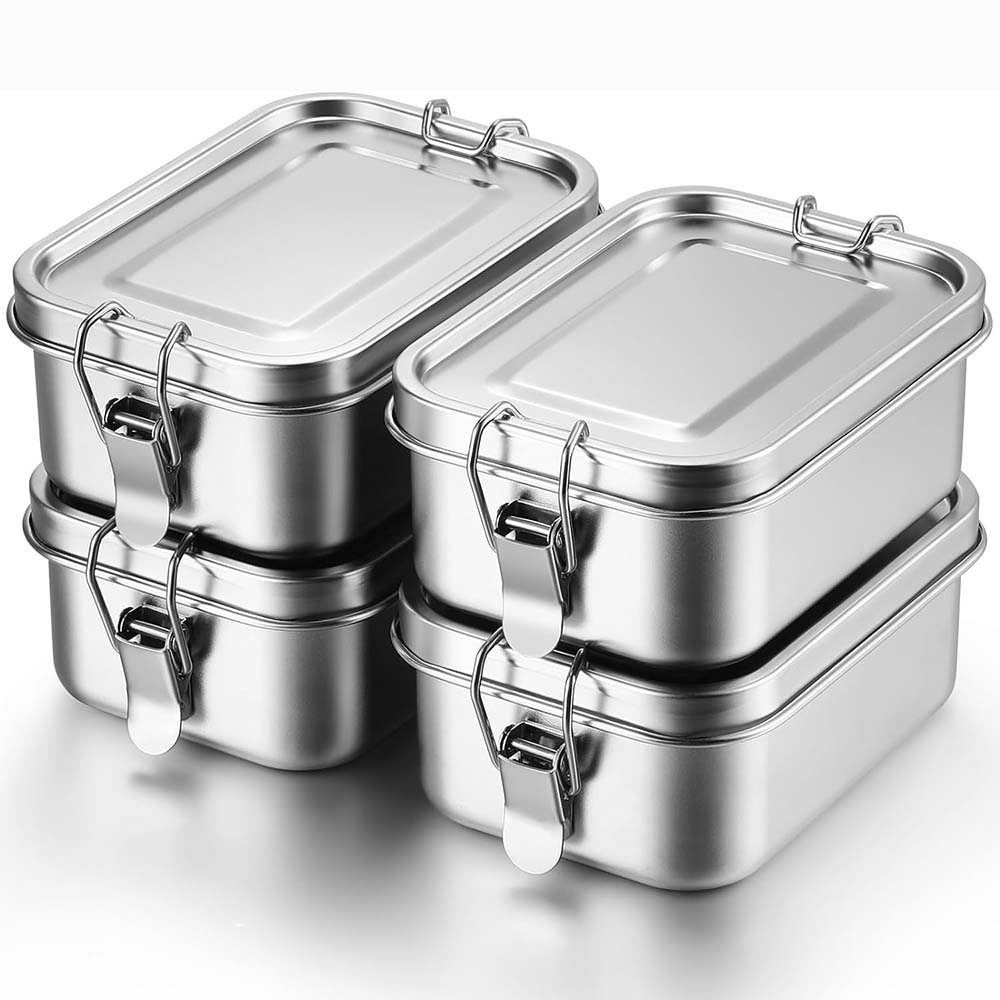 4 Stück Edelstahl-Bento-Box, M – Food Storage Lock Box Bewertung und Preis