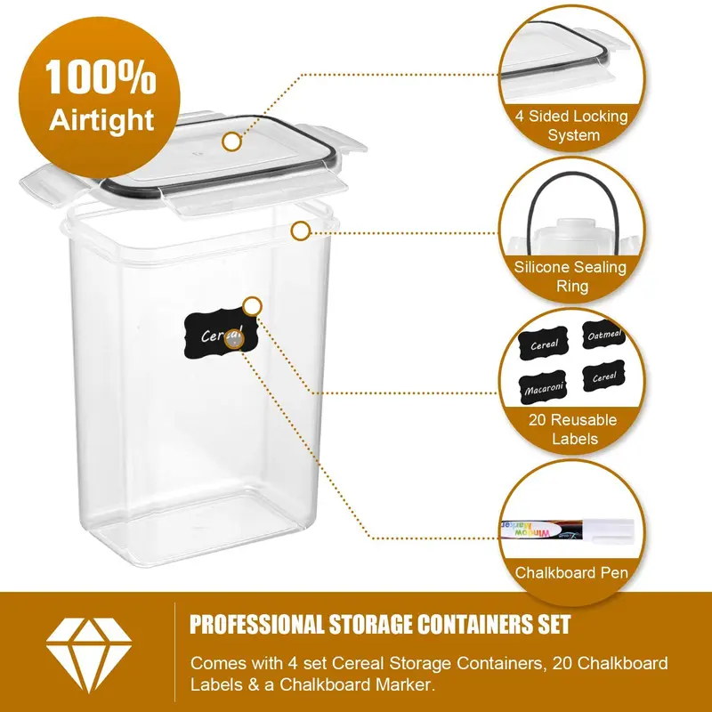 7-teiliges Küchen-Lebensmittel – Food Storage Jar Set Bewertung und Preis