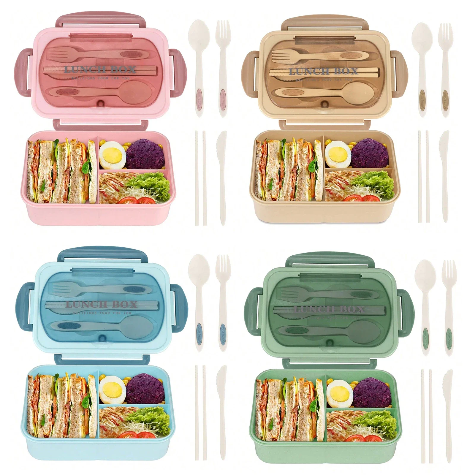 Bento-Box für Erwachsene mit 3 – Food Storage Jars Plastic Bewertung und Preis