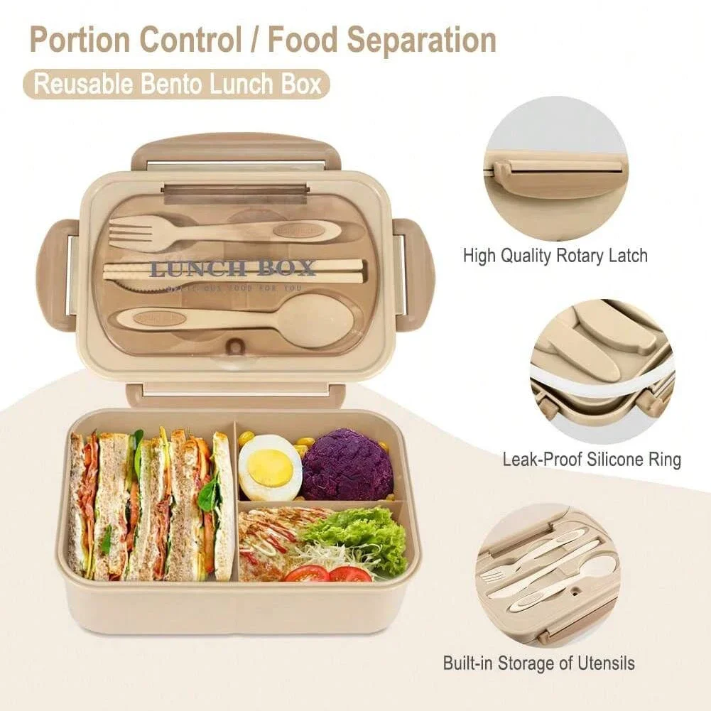 Bento-Box für Erwachsene mit 3 – Food Storage Jars Plastic Bewertung und Preis