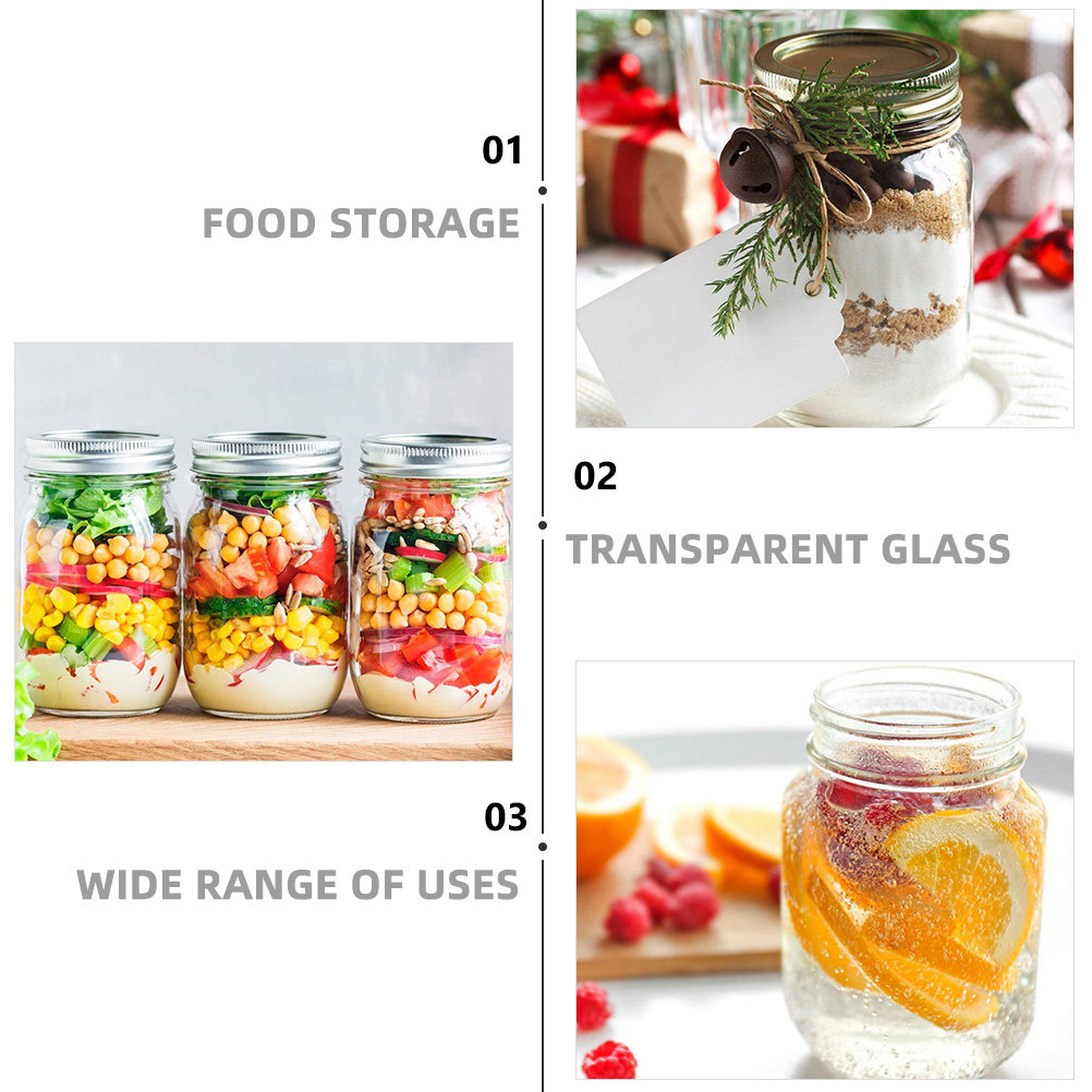6 Stück Transparente Runde Gla – Food Storage Jars Plastic Bewertung und Preis