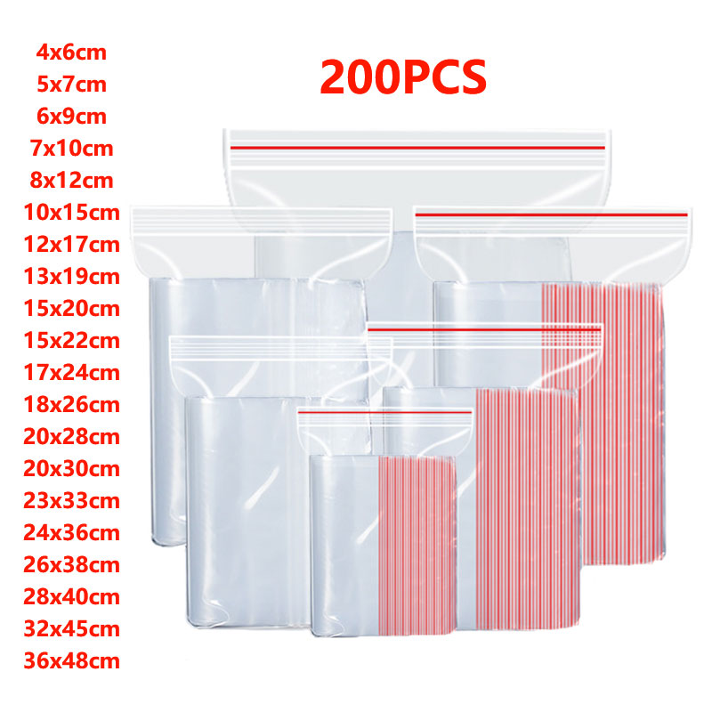 100/200 Stück kleine Plastiktü – Ziploc Food Storage Bewertung und Preis