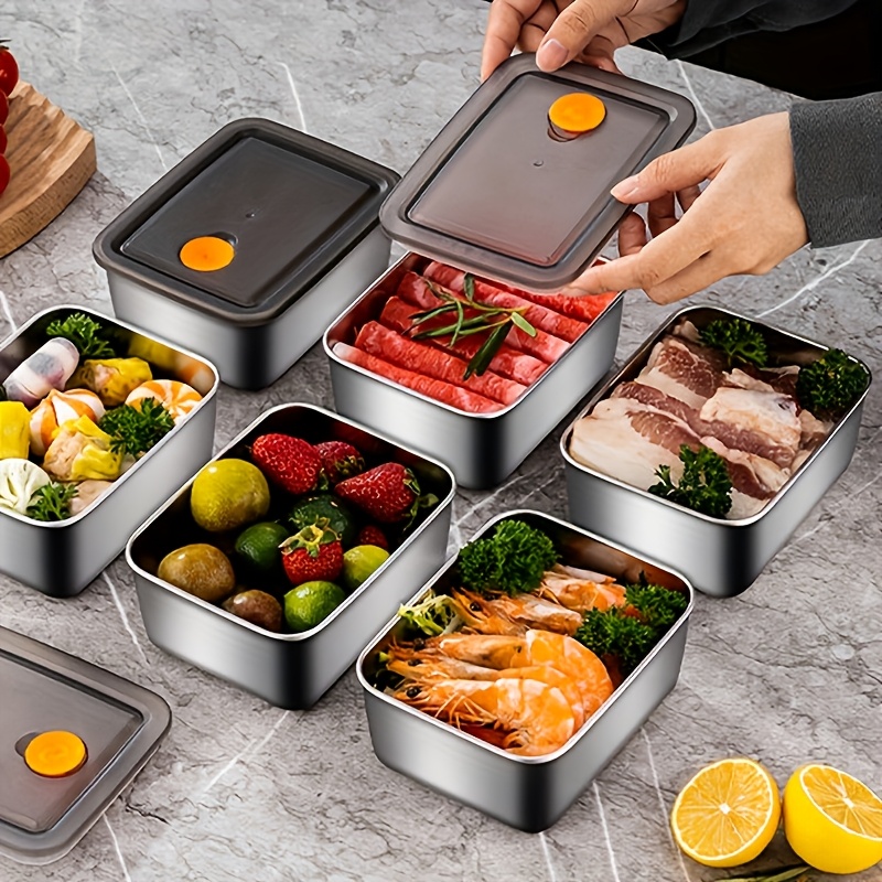4-teiliges Edelstahl-Lebensmit – Food Storage Stainless Steel Containers Bewertung und Preis
