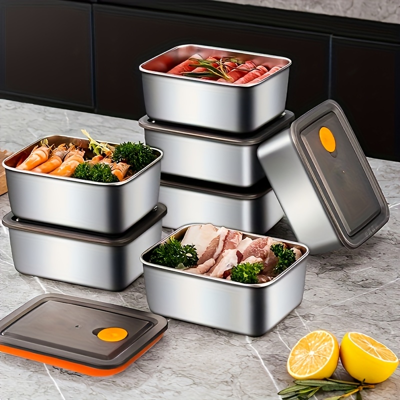 4-teiliges Edelstahl-Lebensmit – Food Storage Stainless Steel Containers Bewertung und Preis