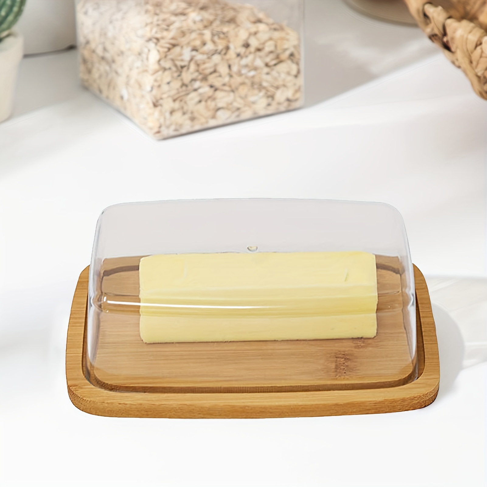 Bambus Butter dose rechteckige – Food Storage With Glass Lids Bewertung und Preis