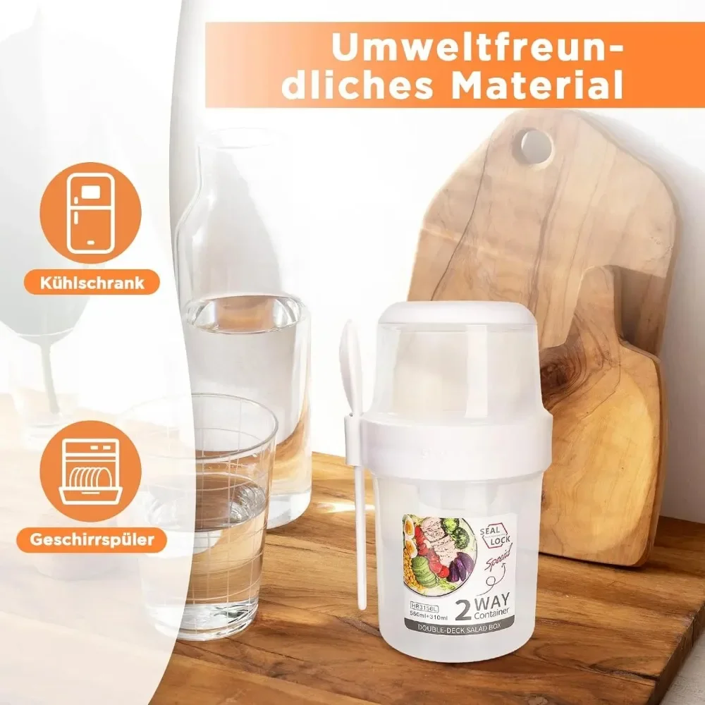 Salatbecher, Frühstückstassen, – Food Storage Jar Set Bewertung und Preis