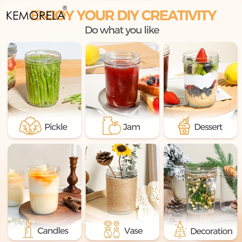 KEMORELA Einmachgläser 350 ml  – Food Storage With Glass Lids Bewertung und Preis