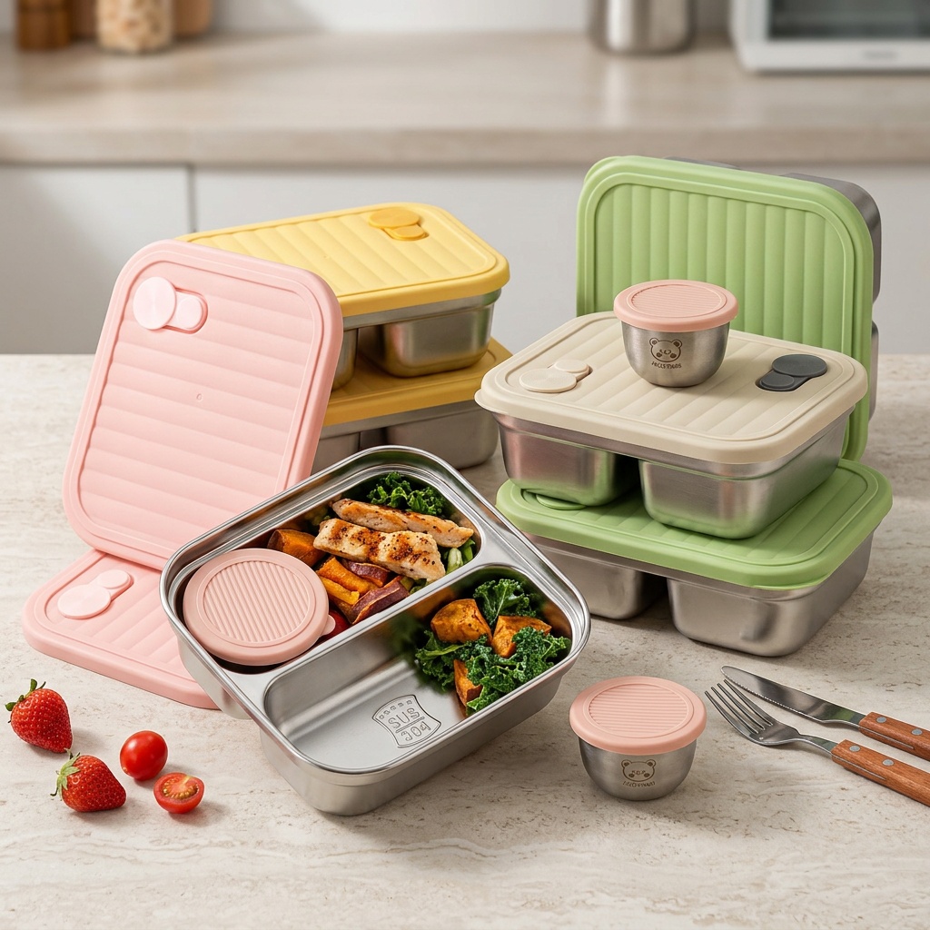 304 Edelstahl-Lunchbehälter, t – Food Storage Stainless Steel Containers Bewertung und Preis
