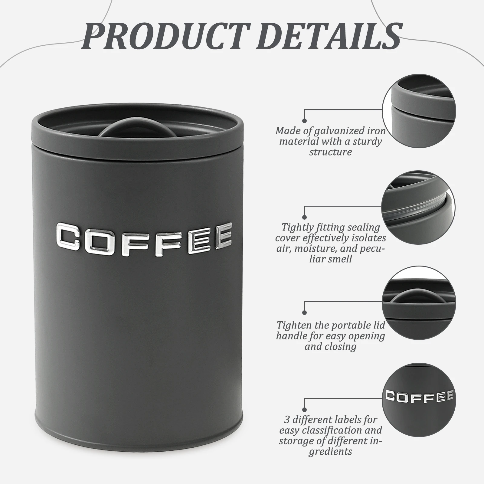 3-teiliges Glas für Tee, Kaffe – Food Storage Metal Box Bewertung und Preis